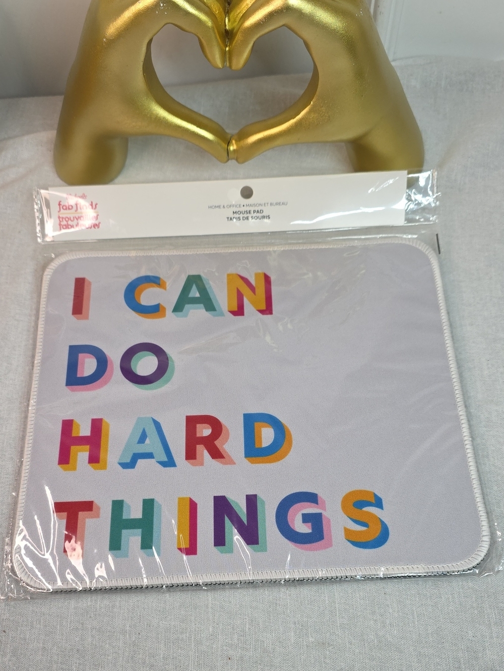 Michaels Mouse Pad - Multicolor "I CAN DO HARD THINGS"